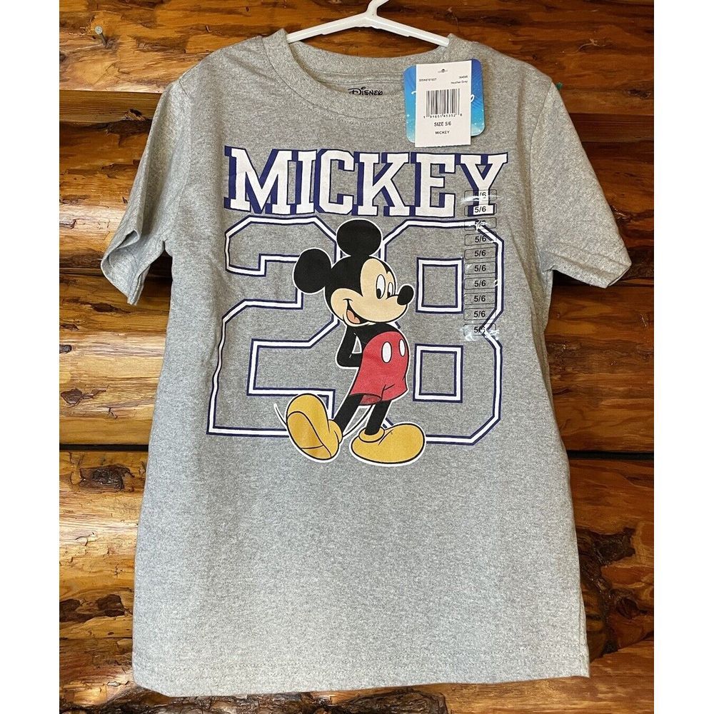 Disney's Mickey Mouse Grey Short Sleeved T-Shirt Size 5/6-NWT